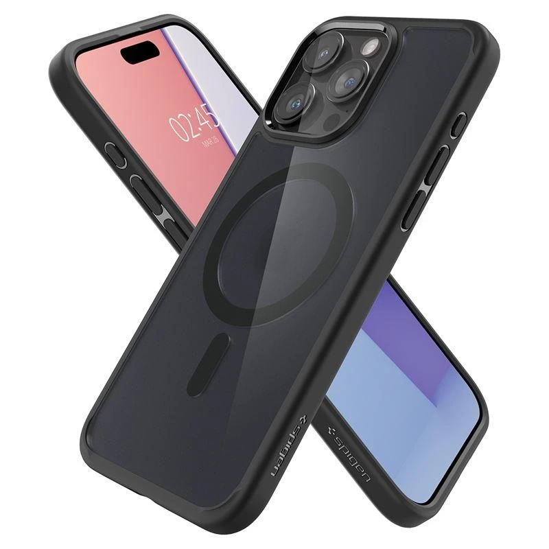 Spigen Ultra Hybrid (MagFit) dėklas skirtas Apple iPhone 15 Pro Max, spalva - Frost Black