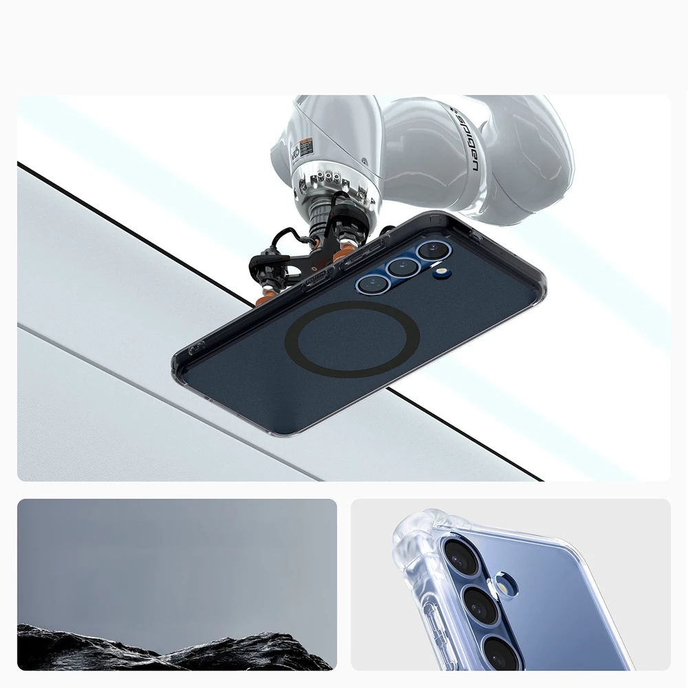 Dėklas Spigen Ultra Hybrid Mag Magsafe Galaxy S25 frost juodas