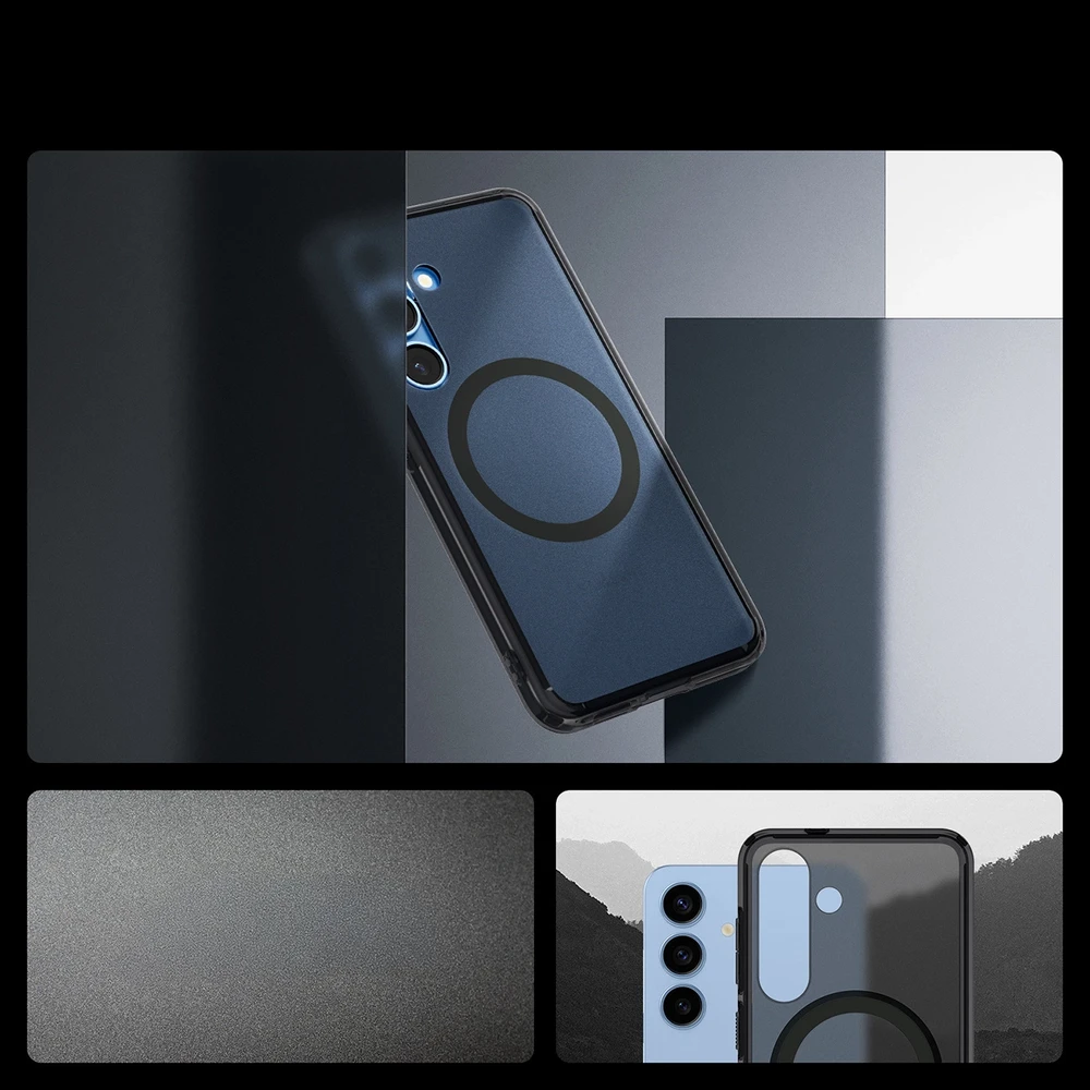 Dėklas Spigen Ultra Hybrid Mag Magsafe Galaxy S25 frost juodas