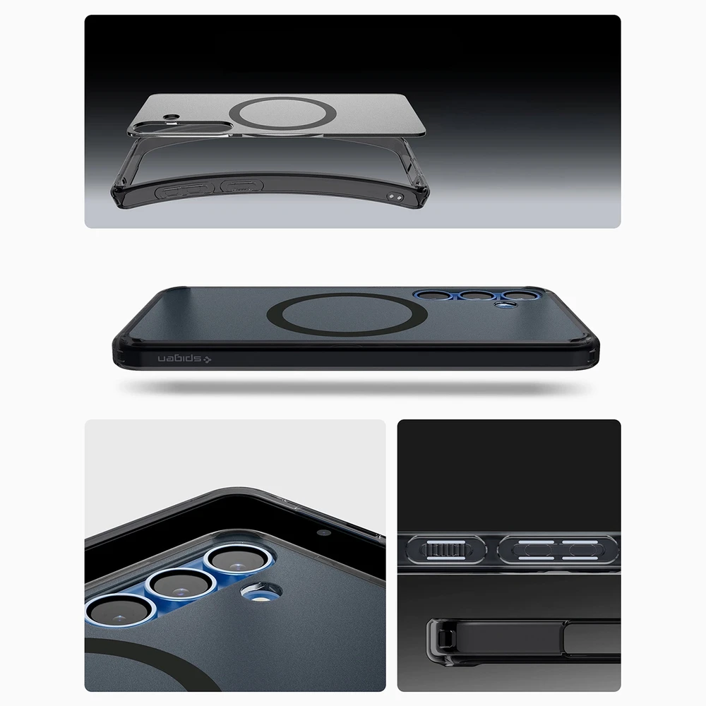 Dėklas Spigen Ultra Hybrid Mag Magsafe Galaxy S25 frost juodas