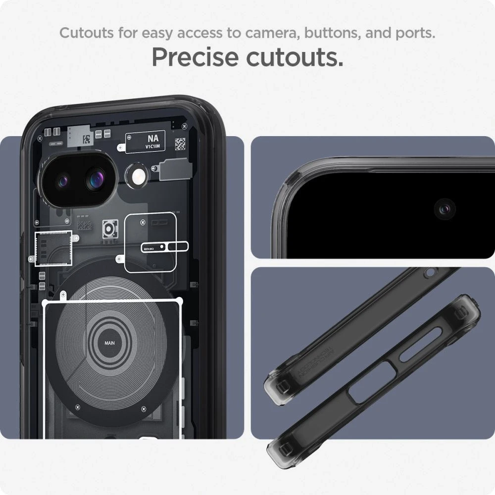 SPIGEN dėklas ULTRA HYBRID MAG suderinamas su MagSafe, skirtas GOOGLE PIXEL 9A zero one juodas