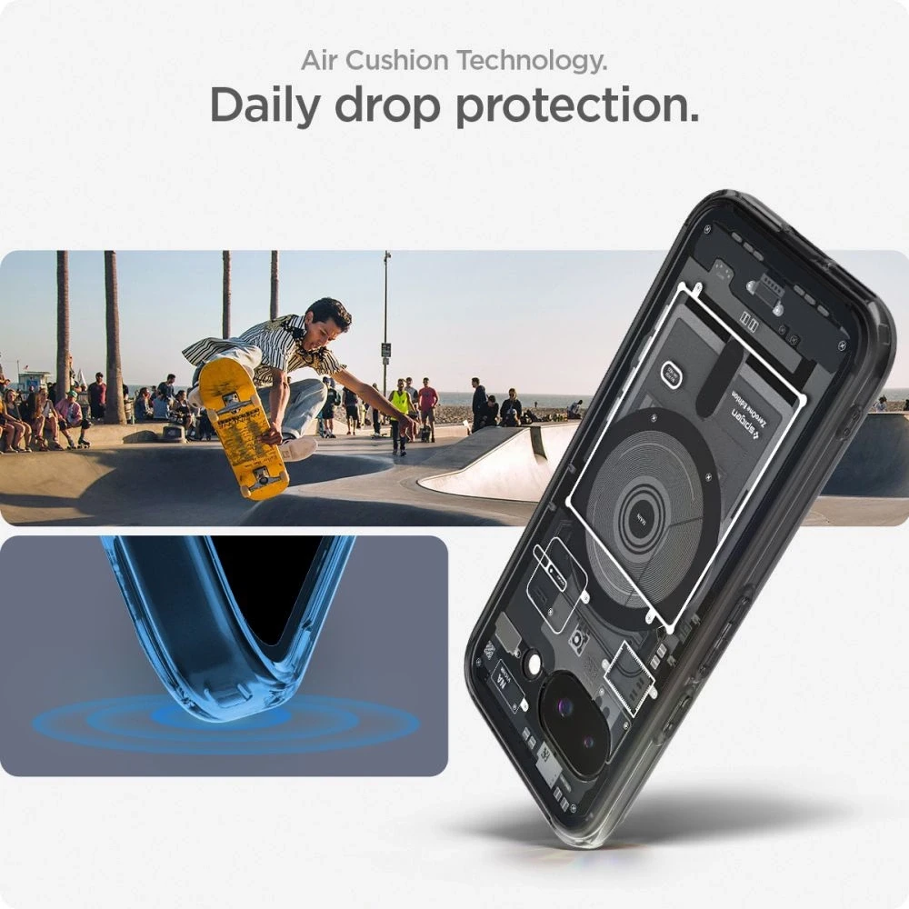 SPIGEN dėklas ULTRA HYBRID MAG suderinamas su MagSafe, skirtas GOOGLE PIXEL 9A zero one juodas