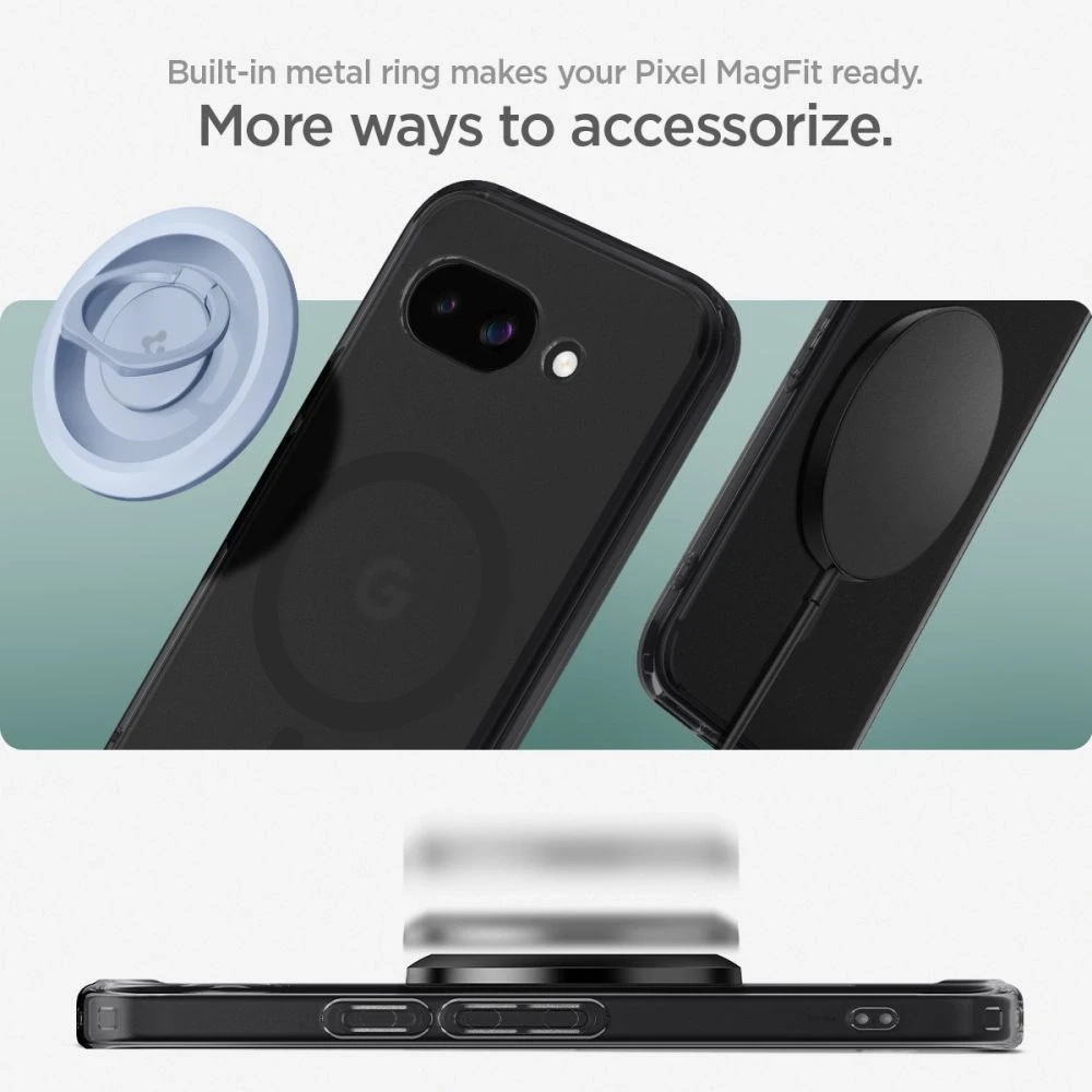 SPIGEN dėklas ULTRA HYBRID MAG suderinamas su MagSafe, skirtas GOOGLE PIXEL 9A frost juodas