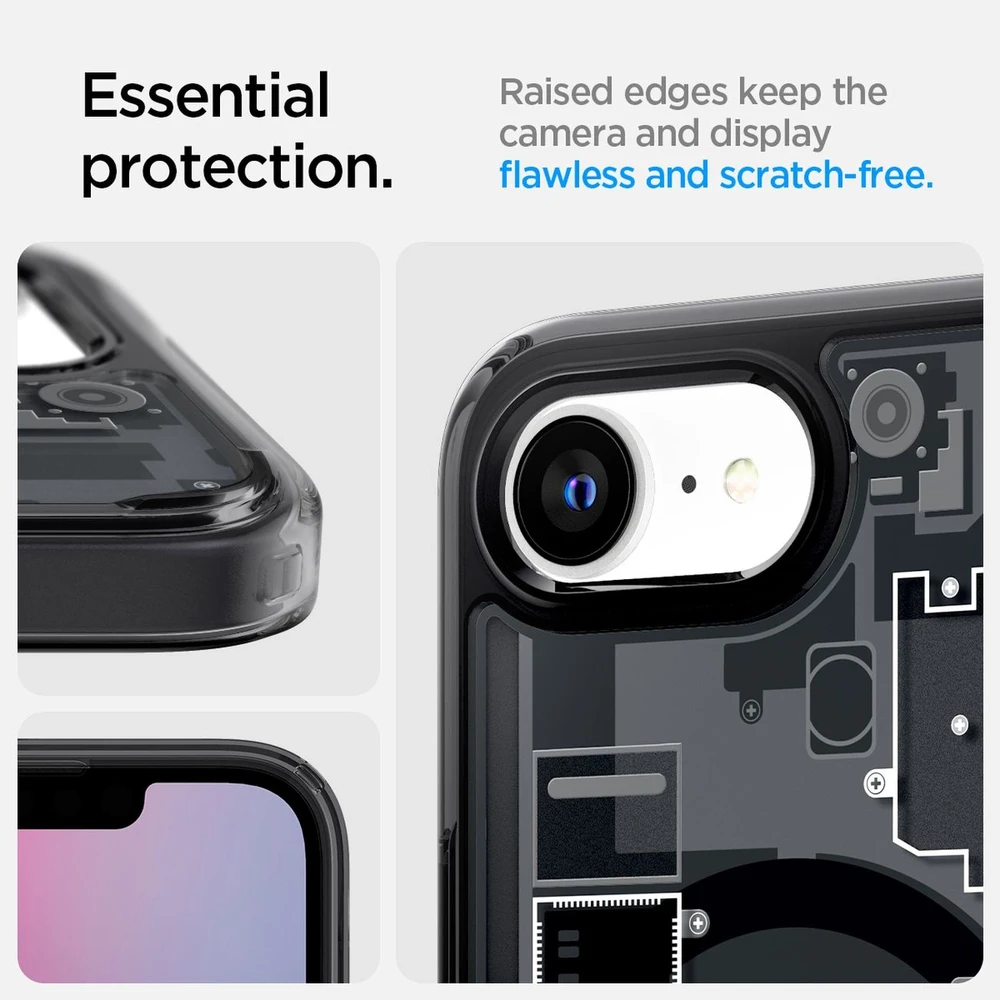 „Spigen Ultra Hybrid MagSafe“ dėklas, skirtas „iPhone 16e / 17e Zero One“ - Juodas