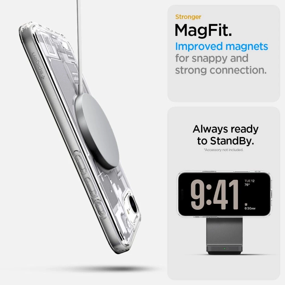 Dėklas Spigen Ultra Hybrid MagSafe Case for iPhone 16e / 17e Zero One - Baltas