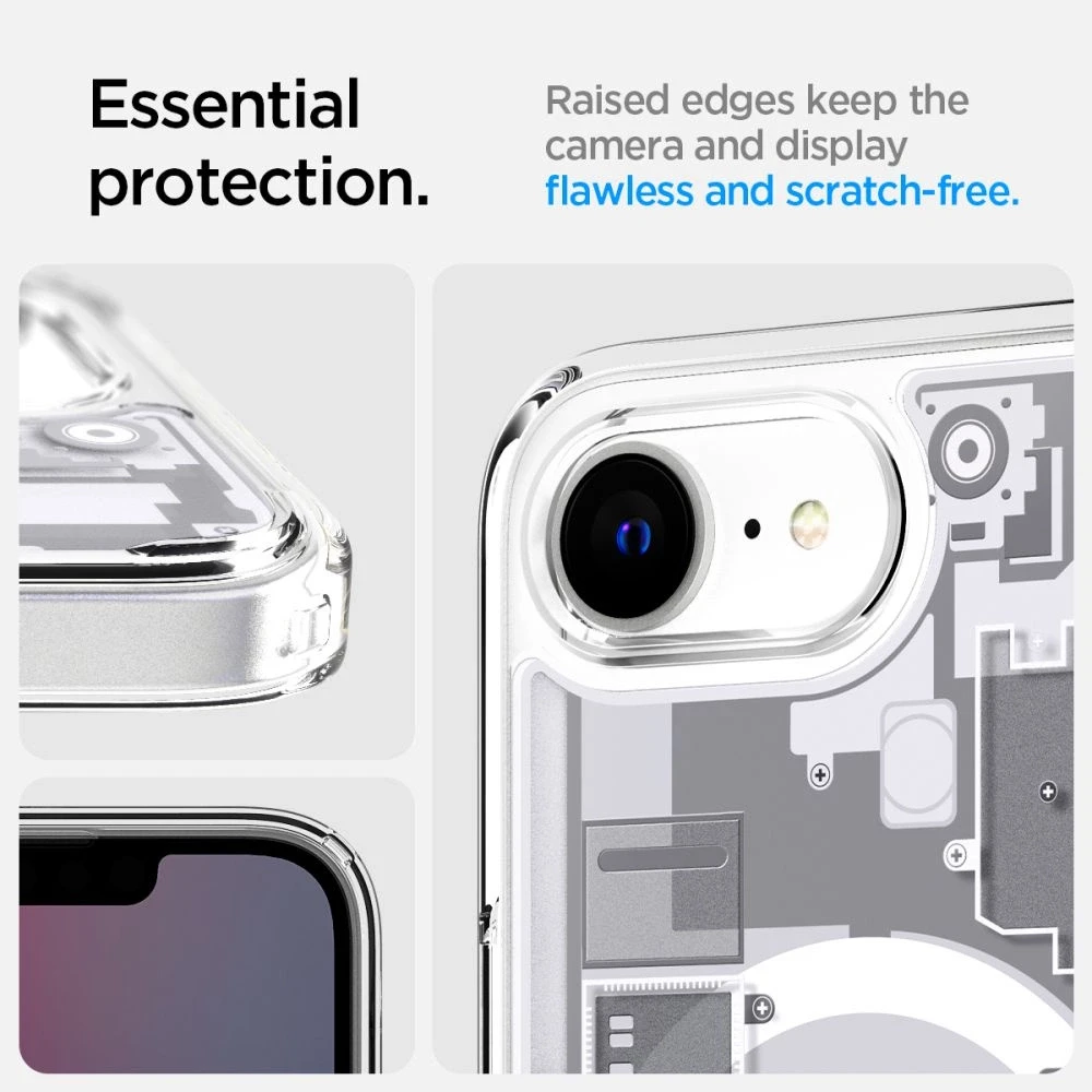 Dėklas Spigen Ultra Hybrid MagSafe Case for iPhone 16e / 17e Zero One - Baltas