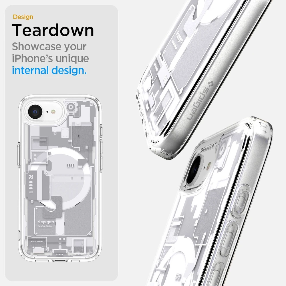 Dėklas Spigen Ultra Hybrid MagSafe Case for iPhone 16e / 17e Zero One - Baltas