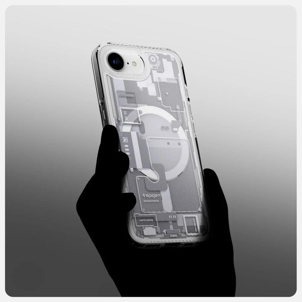 Dėklas Spigen Ultra Hybrid MagSafe Case for iPhone 16e / 17e Zero One - Baltas