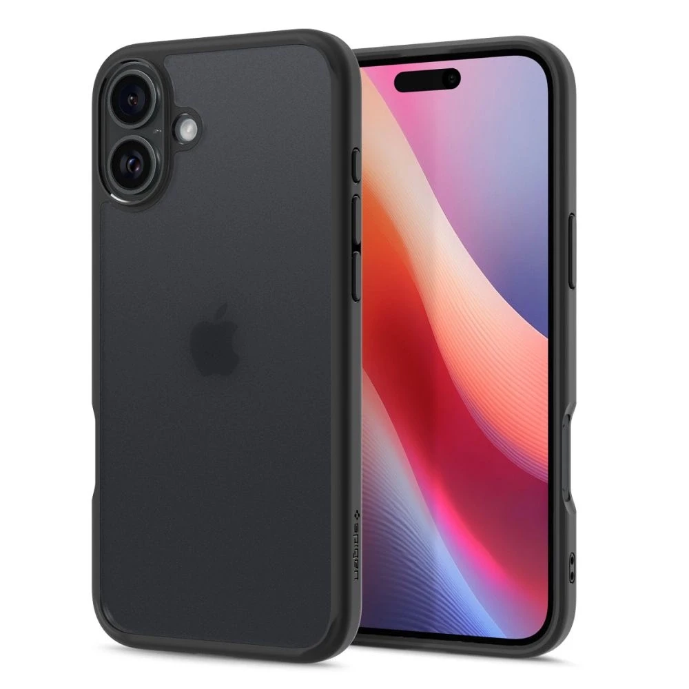 Dėklas Spigen Ultra Hybrid, frost juodos spalvos – Apple iPhone 16