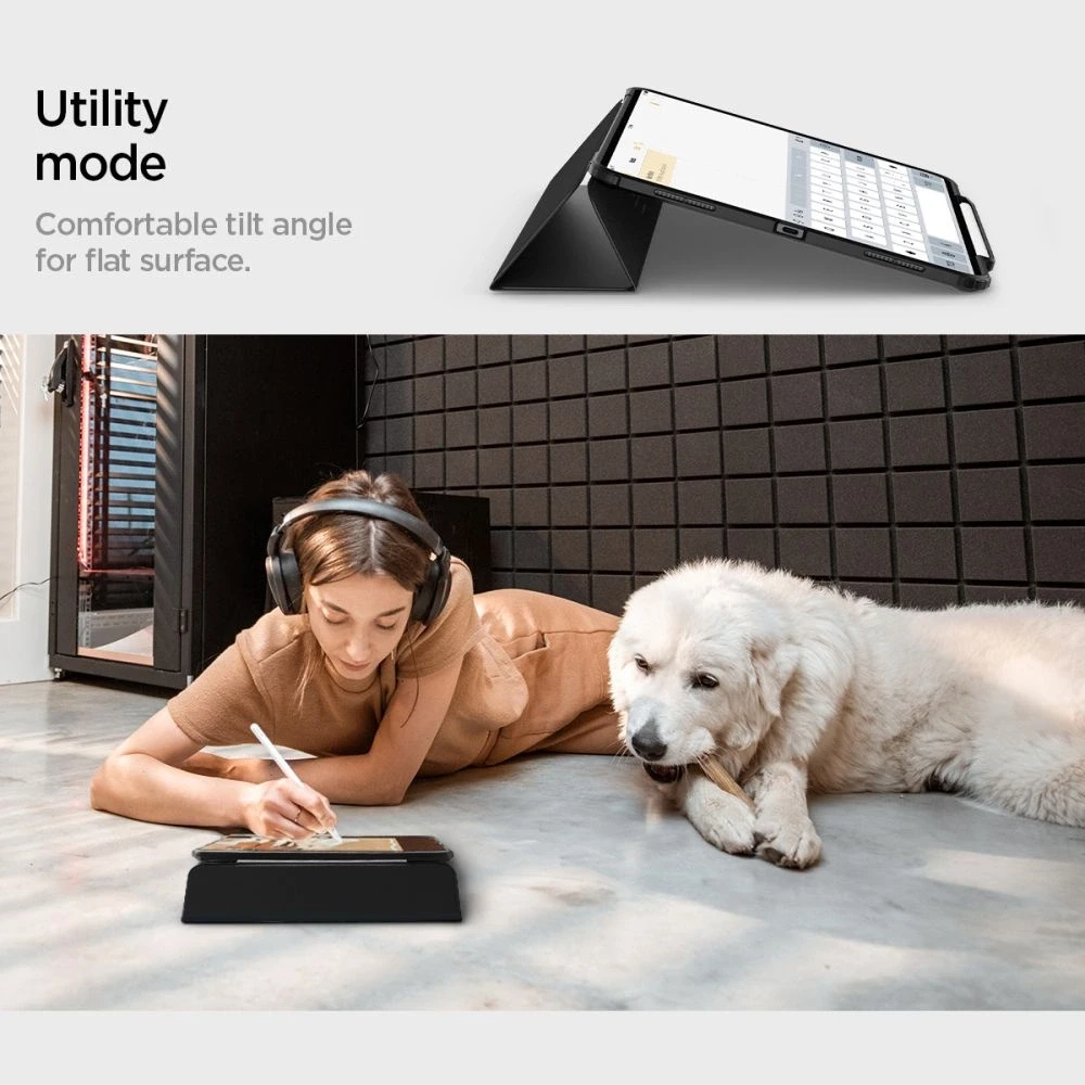Spigen Ultra Hybrid Pro – dėklas skirtas Apple iPad Pro 13 M4 2024 Juodas
