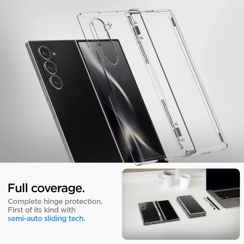 Dėklas „Spigen Ultra Hybrid Pro“, krištolo skaidrumo – „Samsung Galaxy Z Fold6“
