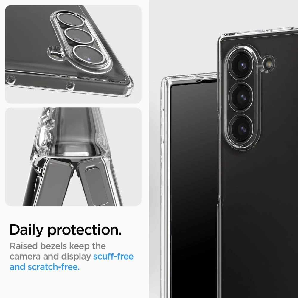 Dėklas „Spigen Ultra Hybrid Pro“, krištolo skaidrumo – „Samsung Galaxy Z Fold6“