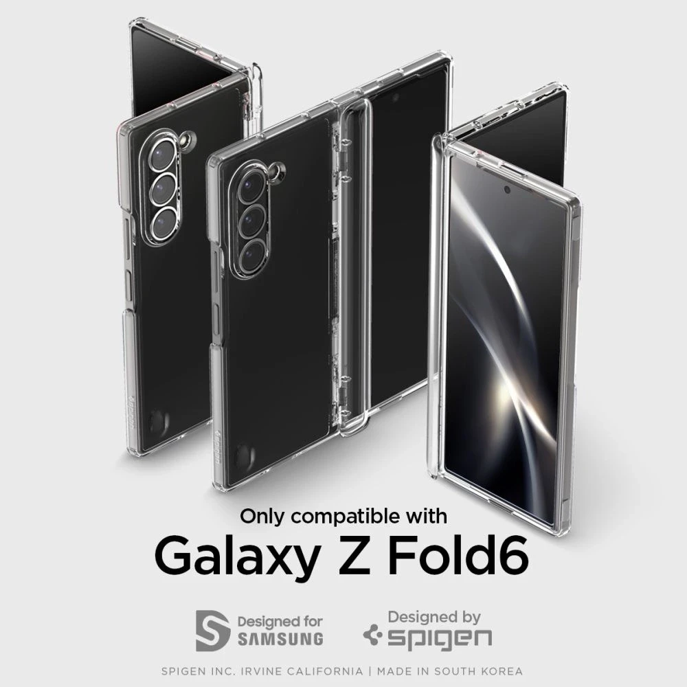 Dėklas „Spigen Ultra Hybrid Pro“, krištolo skaidrumo – „Samsung Galaxy Z Fold6“
