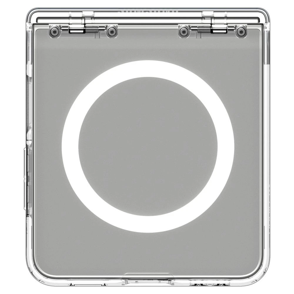 Dėklas „Spigen Ultra Hybrid Pro MagSafe“, skaidrus baltas - „Samsung Galaxy Z Flip7“