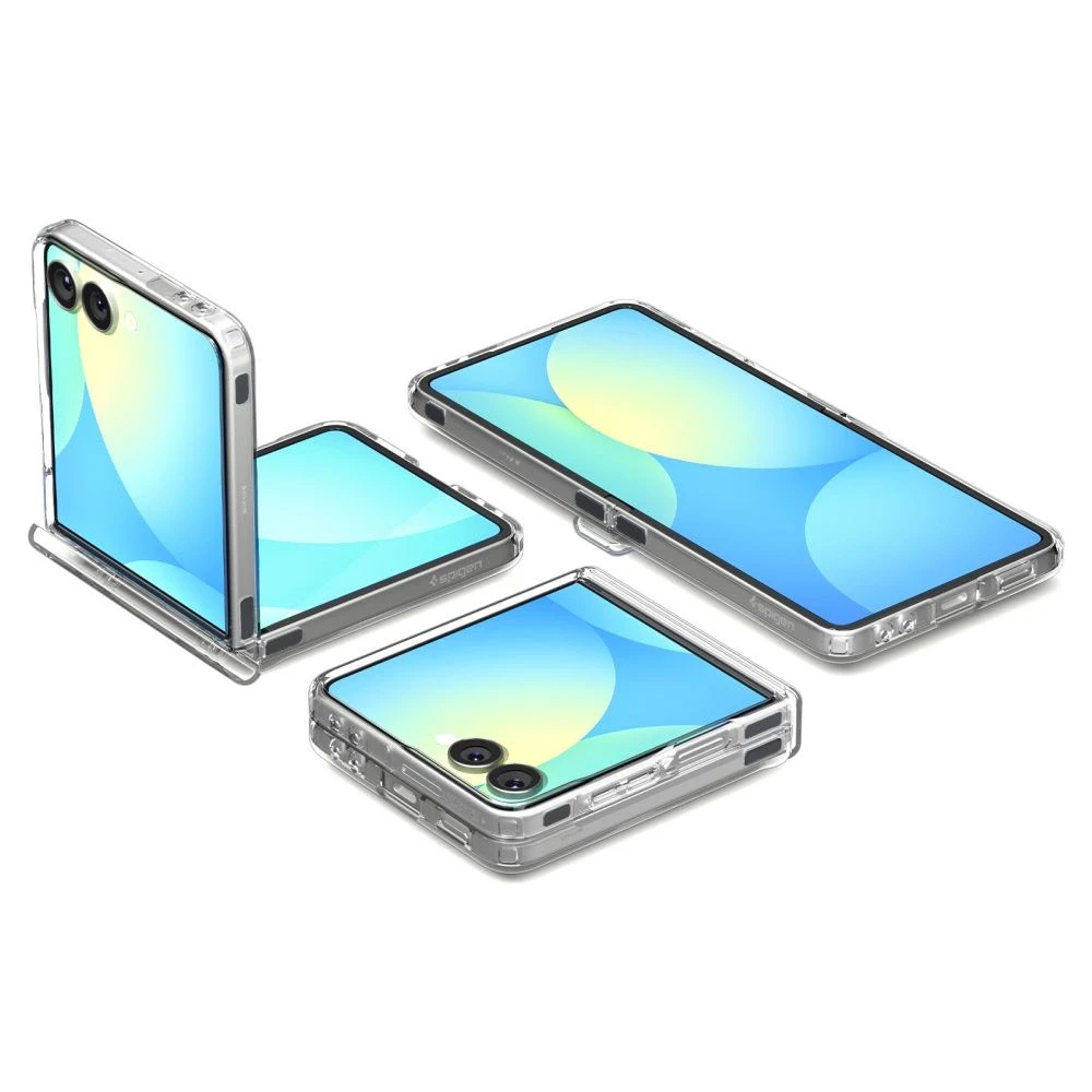 Dėklas „Spigen Ultra Hybrid Pro MagSafe“, skaidrus baltas - „Samsung Galaxy Z Flip7“