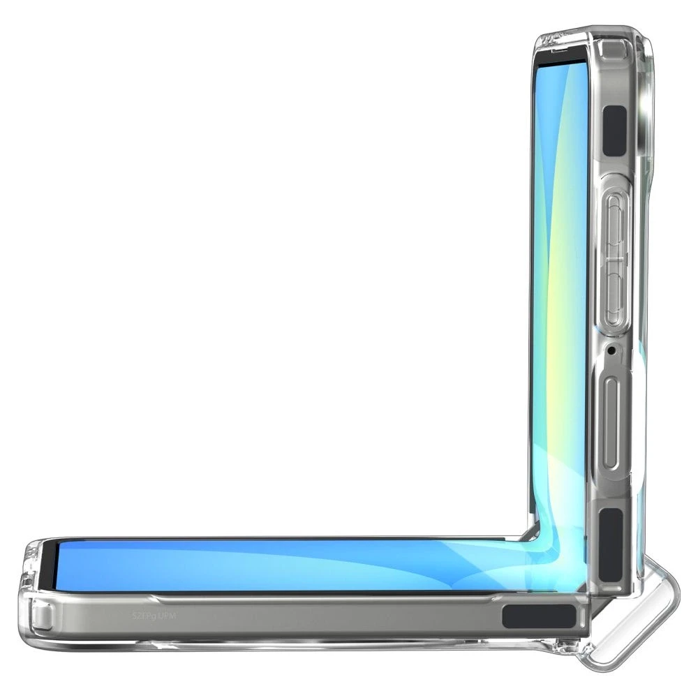 Dėklas „Spigen Ultra Hybrid Pro MagSafe“, skaidrus baltas - „Samsung Galaxy Z Flip7“