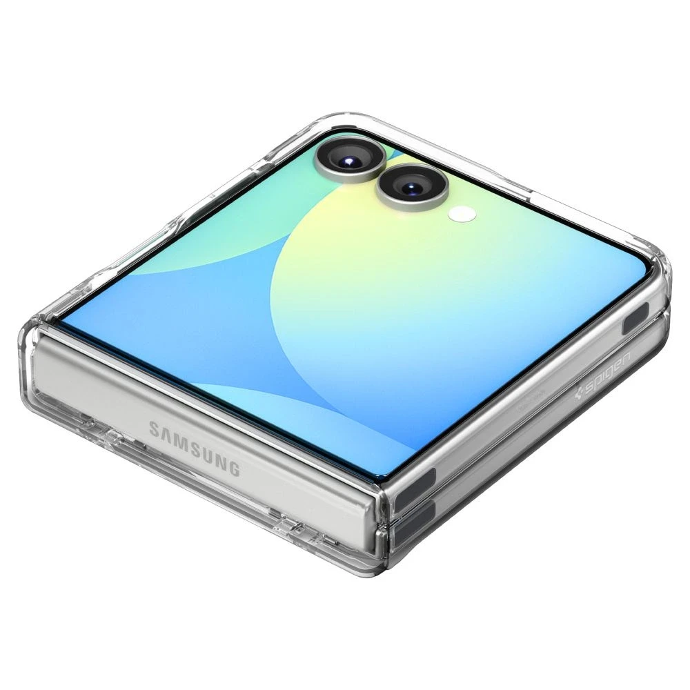 Dėklas „Spigen Ultra Hybrid Pro MagSafe“, skaidrus baltas - „Samsung Galaxy Z Flip7“