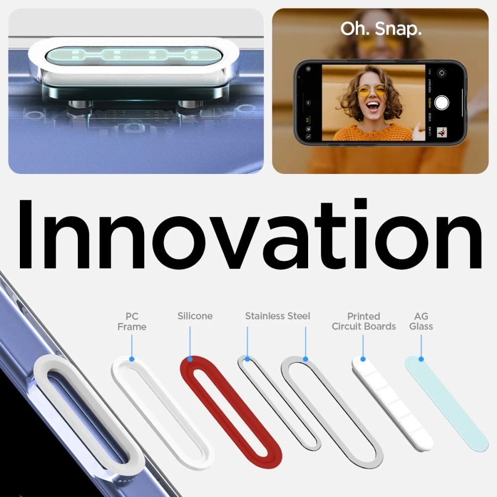 „Spigen Ultra Hybrid“ „T“ „MagSafe“ dėklas iPhone 16 telefonui – Baltas