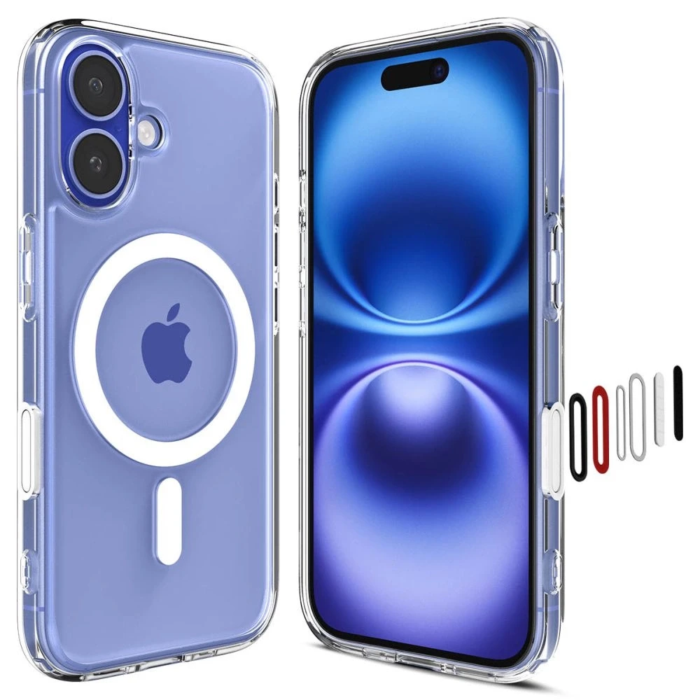 „Spigen Ultra Hybrid“ „T“ „MagSafe“ dėklas iPhone 16 telefonui – Baltas