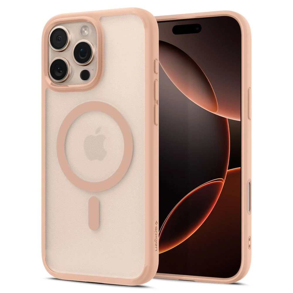 Dėklas Spigen Ultra Hybrid ”T” Mag Magsafe iPhone 16 Pro rožinė