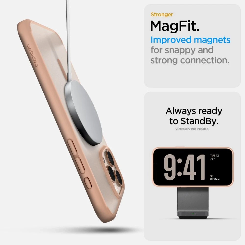 Dėklas Spigen Ultra Hybrid ”T” Mag Magsafe iPhone 16 Pro rožinė