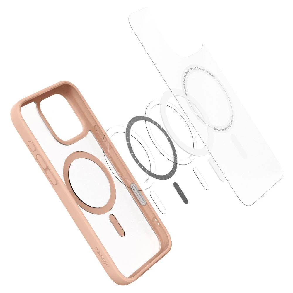 Dėklas Spigen Ultra Hybrid ”T” Mag Magsafe iPhone 16 Pro rožinė