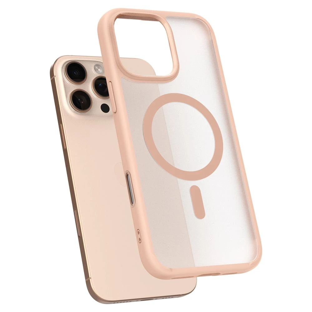 Dėklas Spigen Ultra Hybrid ”T” Mag Magsafe iPhone 16 Pro rožinė
