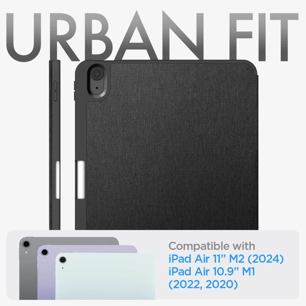 Apple iPad Air 10.9 (4gen / 5gen) / 11.00 (6gen) Spigen Urban Fit dėklas planšetiniam kompiuteriui juodos spalvos