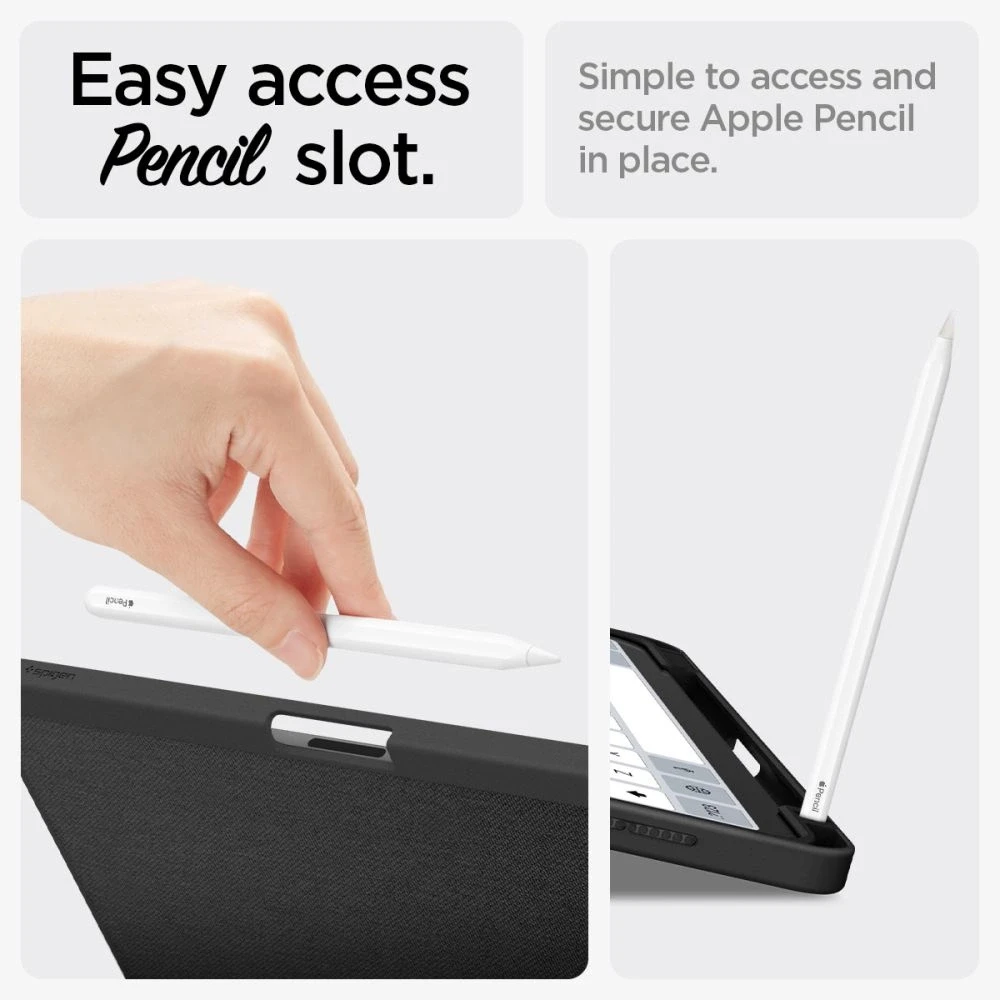 Apple iPad Air 10.9 (4gen / 5gen) / 11.00 (6gen) Spigen Urban Fit dėklas planšetiniam kompiuteriui juodos spalvos
