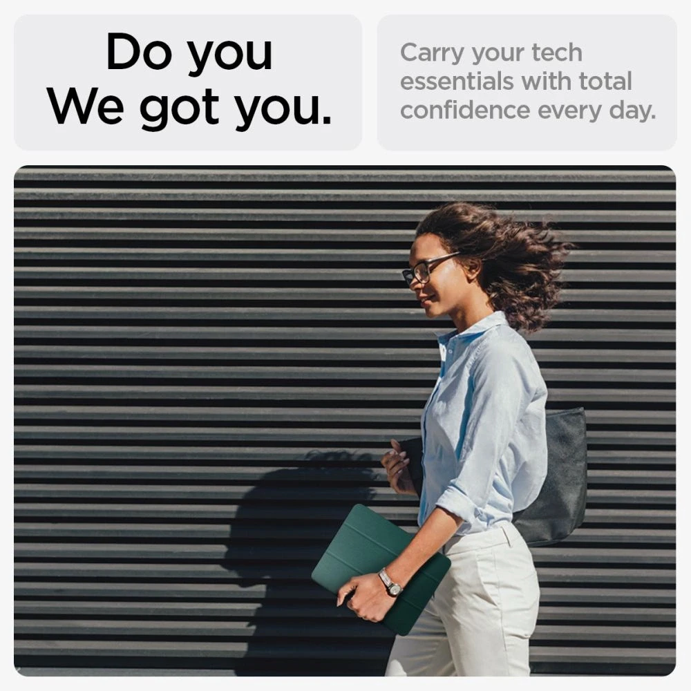Spigen Urban Fit, midnight žalias – Apple iPad Air 13″ 2024/2025/2026