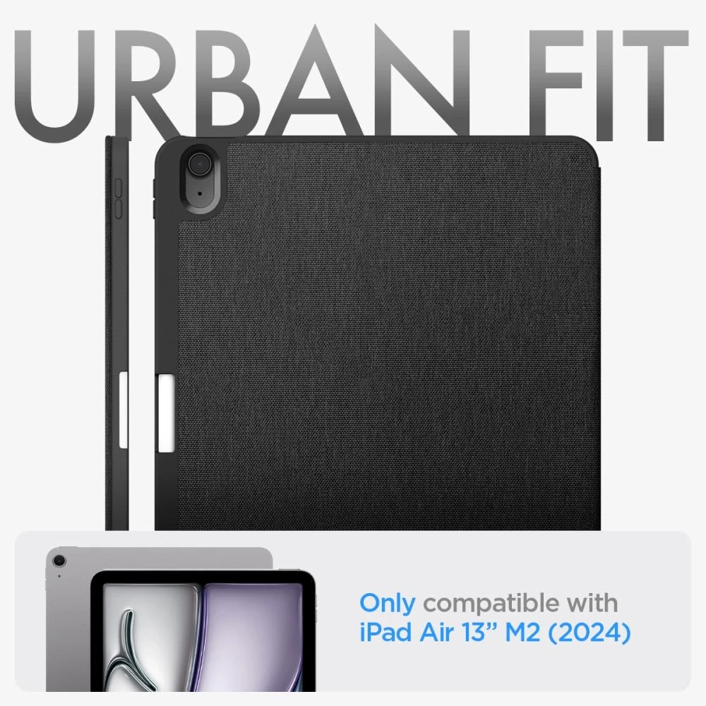 Spigen Urban Fit – dėklas skirtas Apple iPad Air 13 M3 2025 / M2 2024 Juodas