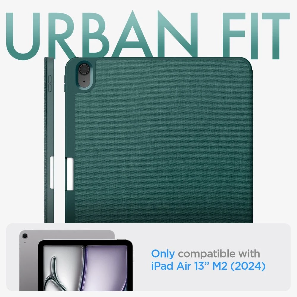 Spigen Urban Fit, midnight žalias – Apple iPad Air 13″ 2024/2025/2026