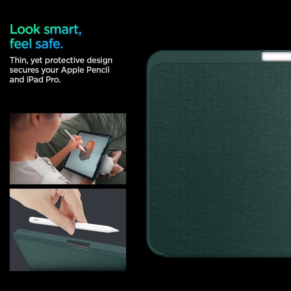 Spigen Urban Fit, midnight žalias – Apple iPad Pro 11″ 2024