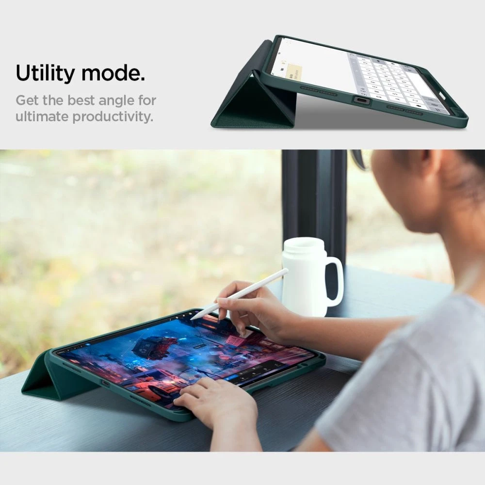 Spigen Urban Fit, midnight žalias – Apple iPad Pro 11″ 2024