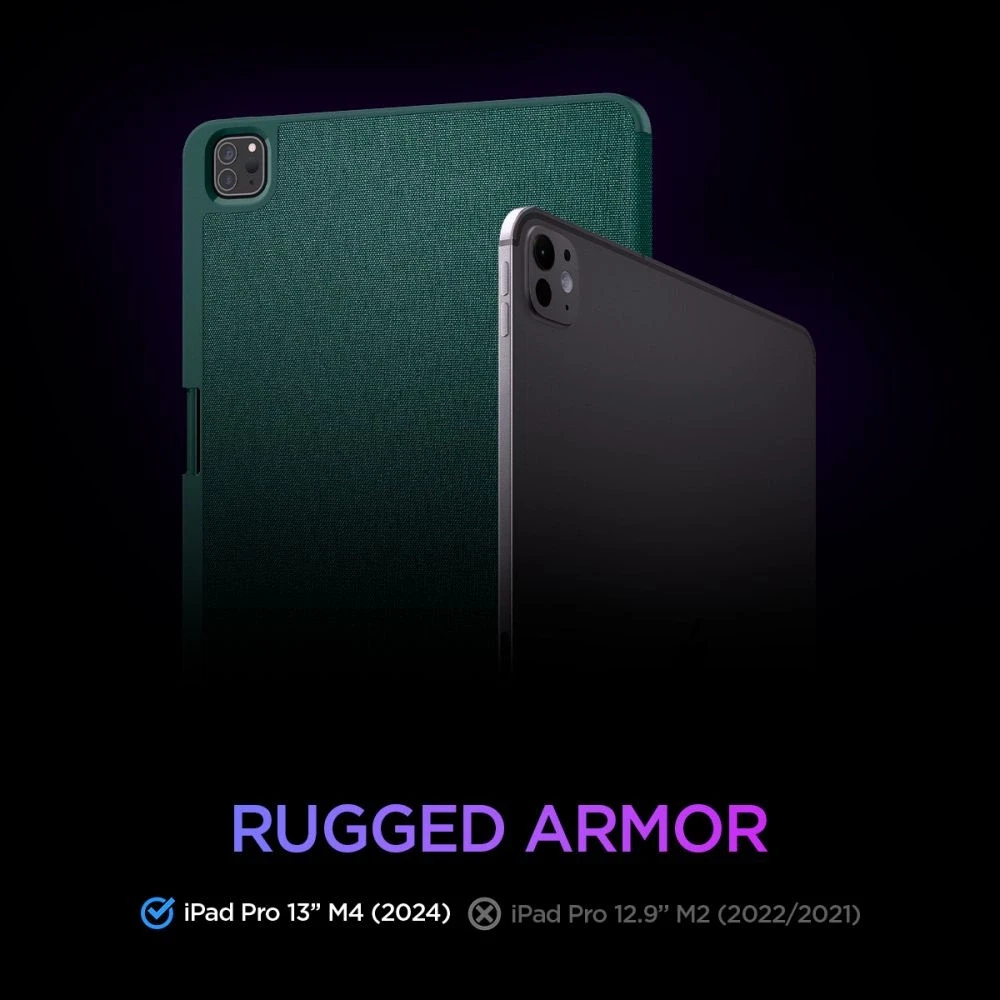 Spigen Urban Fit – dėklas skirtas Apple iPad Pro 13 M4, 2024 Midnight Žalias