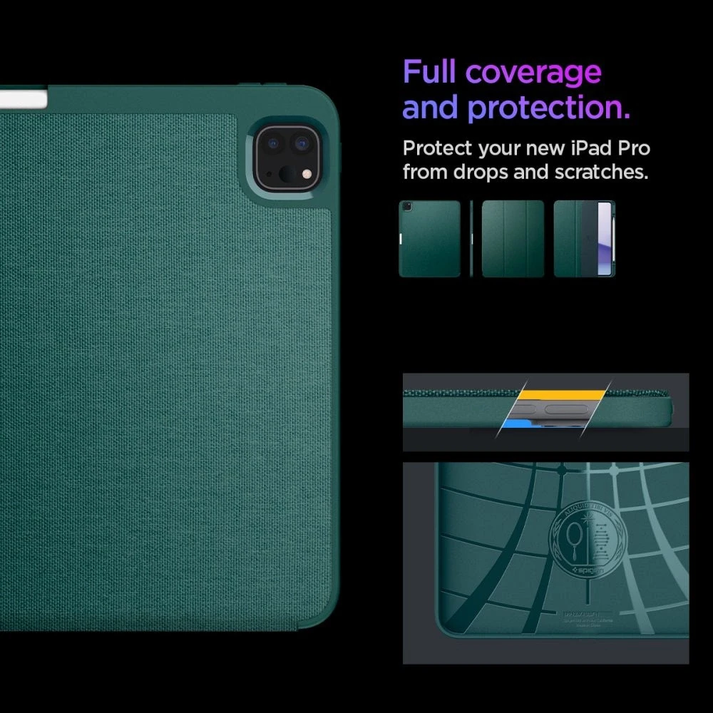 Spigen Urban Fit – dėklas skirtas Apple iPad Pro 13 M4, 2024 Midnight Žalias