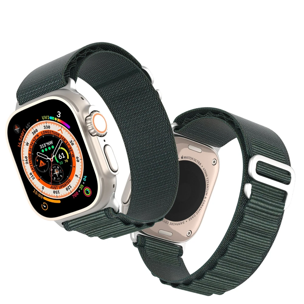 Sport apyrankė buckle for Apple Watch 9 / 8 / 7 / 6 / SE / 5 / 4 / 3 / 2 / 1 (41, 40, 38 mm) Dux Ducis Apyrankė GS Version - žalios spalvos