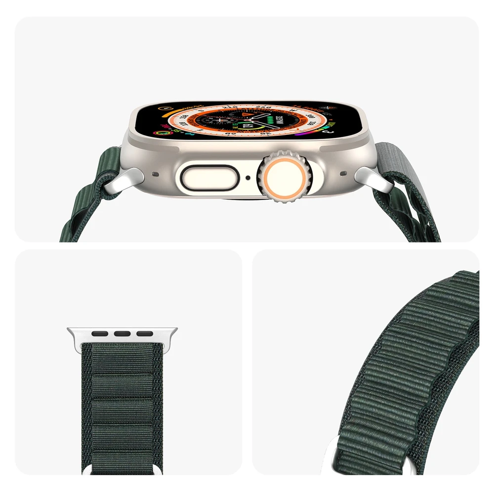 Sport apyrankė buckle for Apple Watch 9 / 8 / 7 / 6 / SE / 5 / 4 / 3 / 2 / 1 (41, 40, 38 mm) Dux Ducis Apyrankė GS Version - žalios spalvos