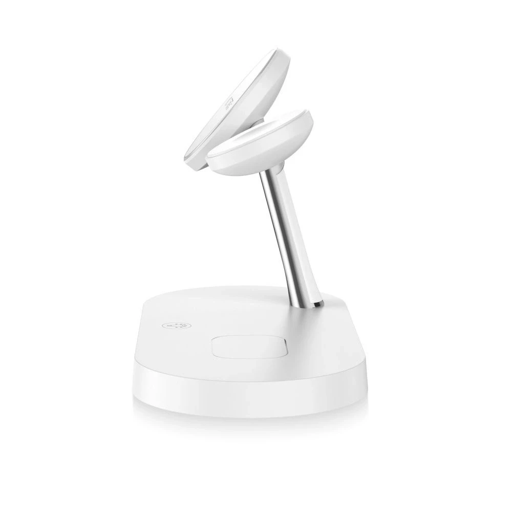 Belaidis įkroviklis 3in1 MagSafe Quick Charge Tech-Protect A12 baltos spalvos