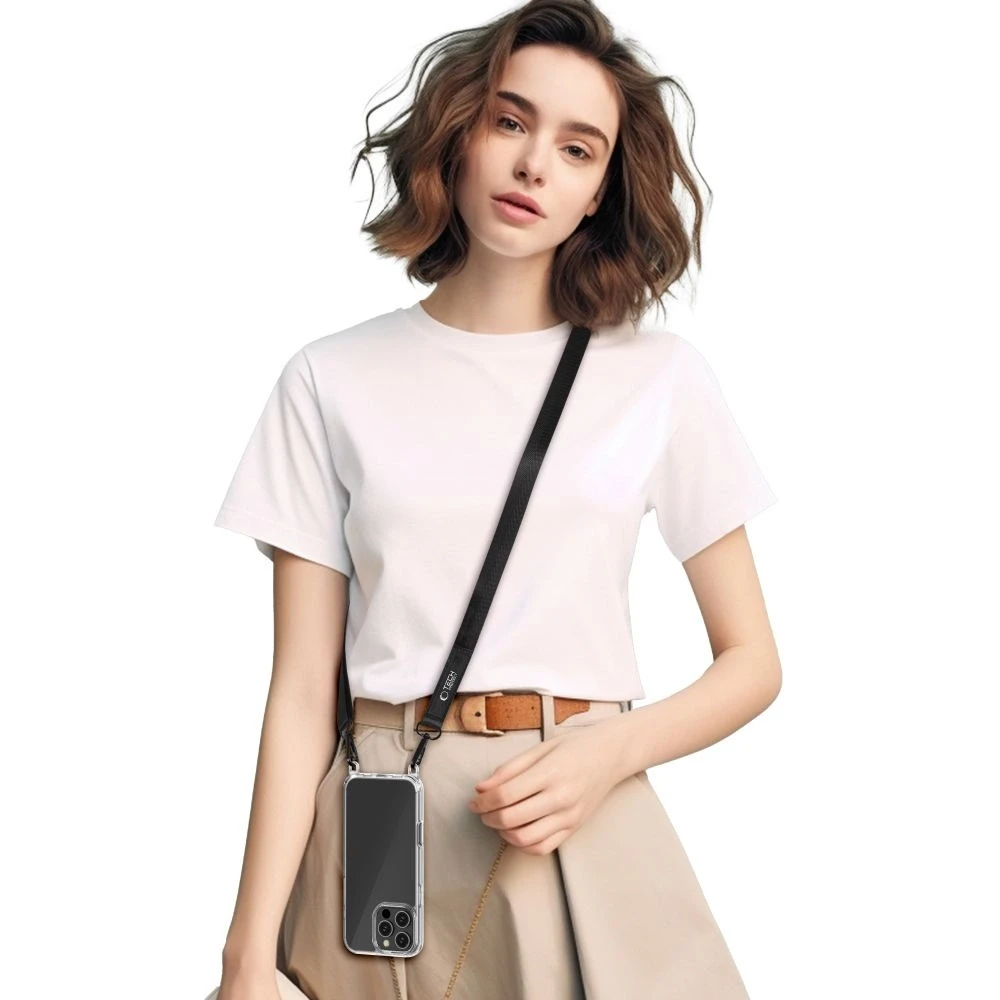 Dėklas Tech-Protect C65 Rope Crossbody Leash - Juodas