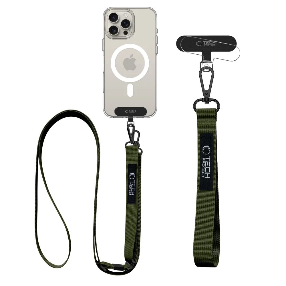 Tech-Protect C65 Rope Crossbody Leash - alyvuogių