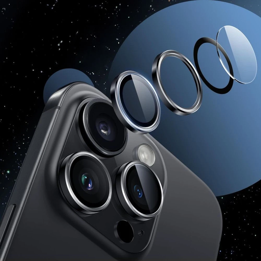 „Tech-Protect Camring Fit+“ objektyvo dangtelis, skirtas „iPhone 16e / 17e“ – skaidrus