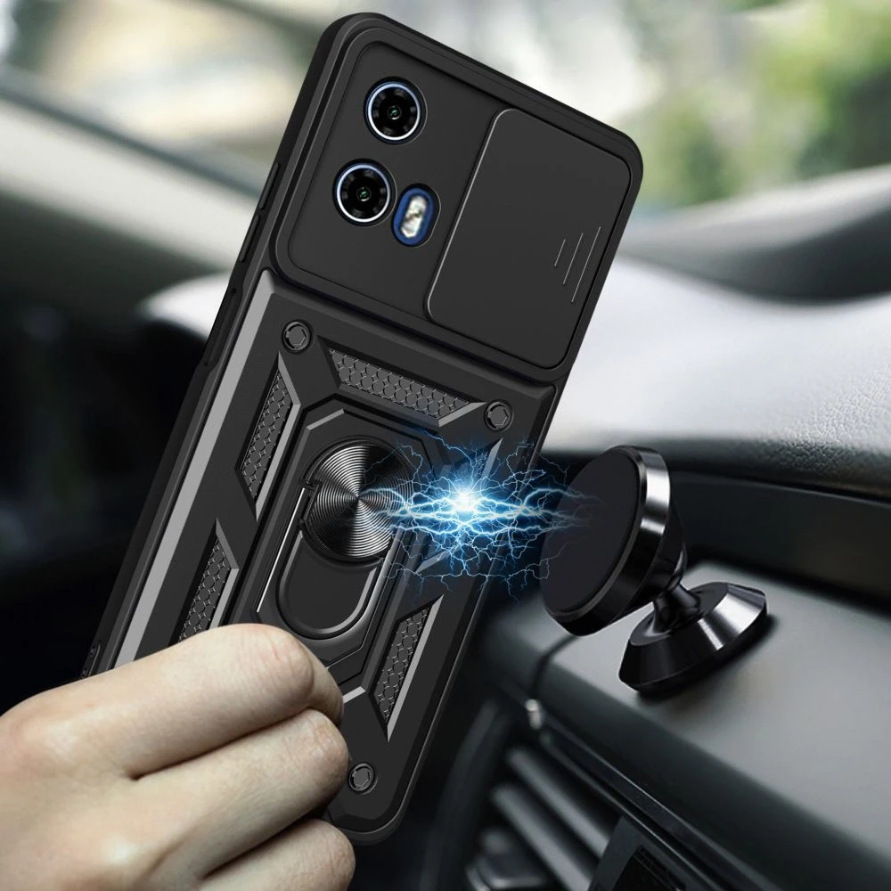 Motorola Moto G24 / G24 POWER / G04 Tech-Protect Camshield Pro dėklas telefonui juodos spalvos