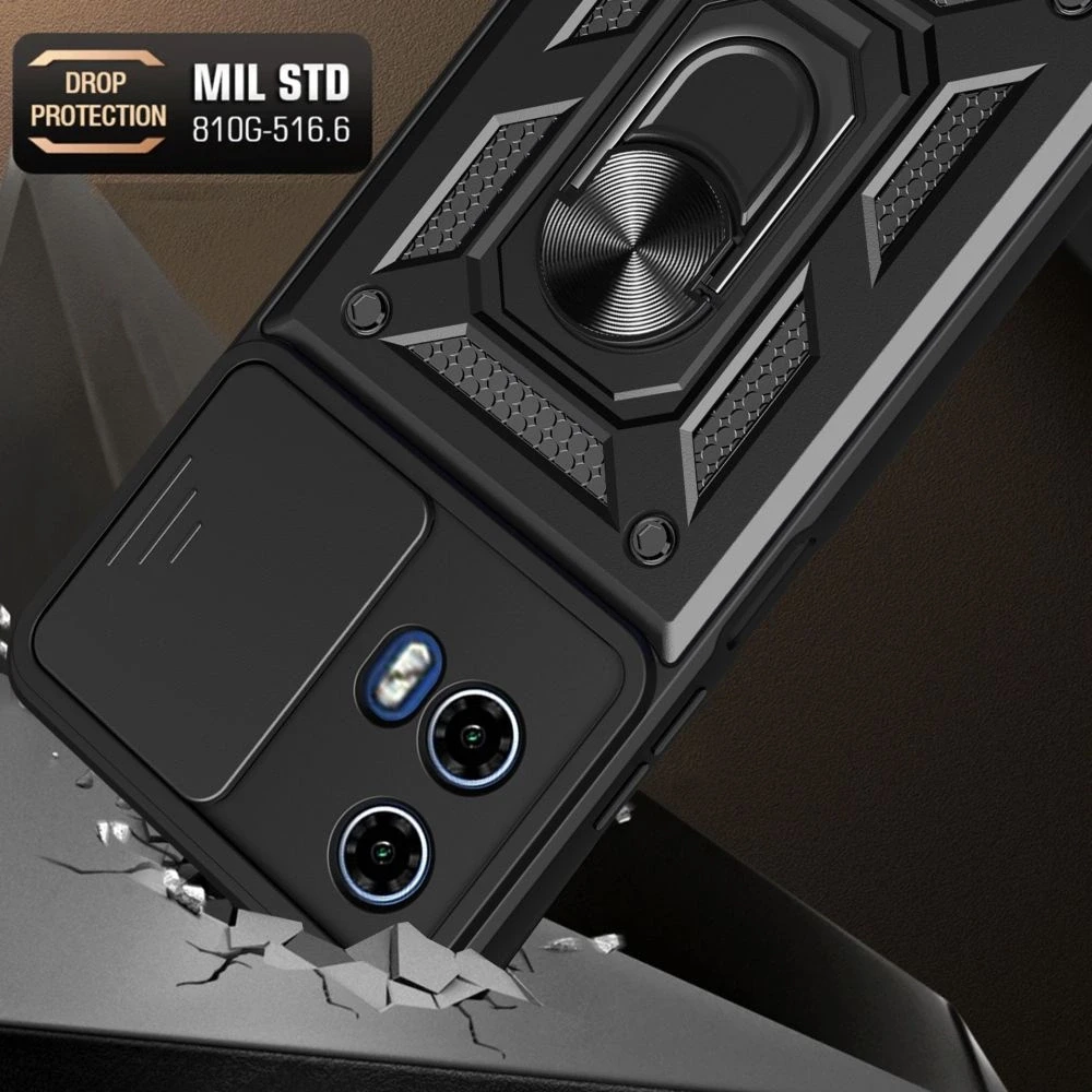 Motorola Moto G24 / G24 POWER / G04 Tech-Protect Camshield Pro dėklas telefonui juodos spalvos