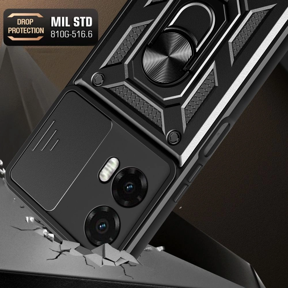Motorola Moto G35 5G Tech-Protect Camshield Pro dėklas jūsų telefonui juodos spalvos