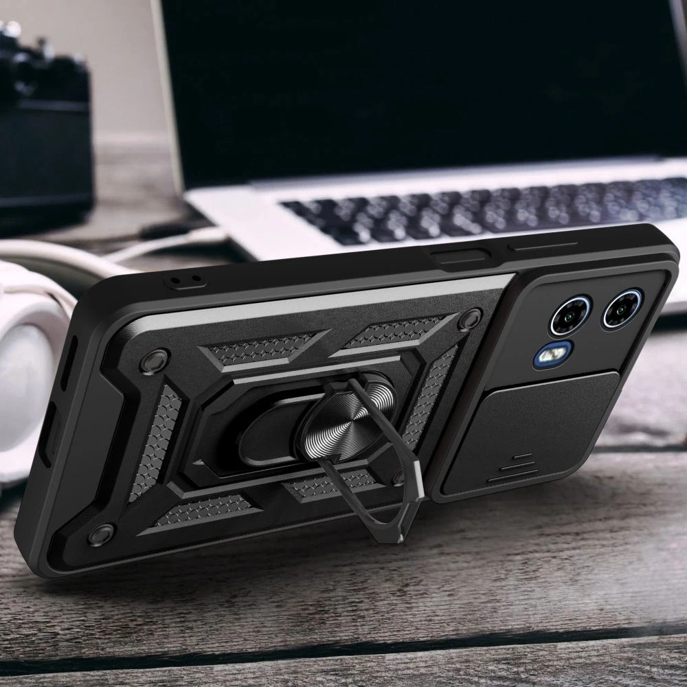 Motorola Moto G24 / G24 POWER / G04 Tech-Protect Camshield Pro dėklas telefonui juodos spalvos