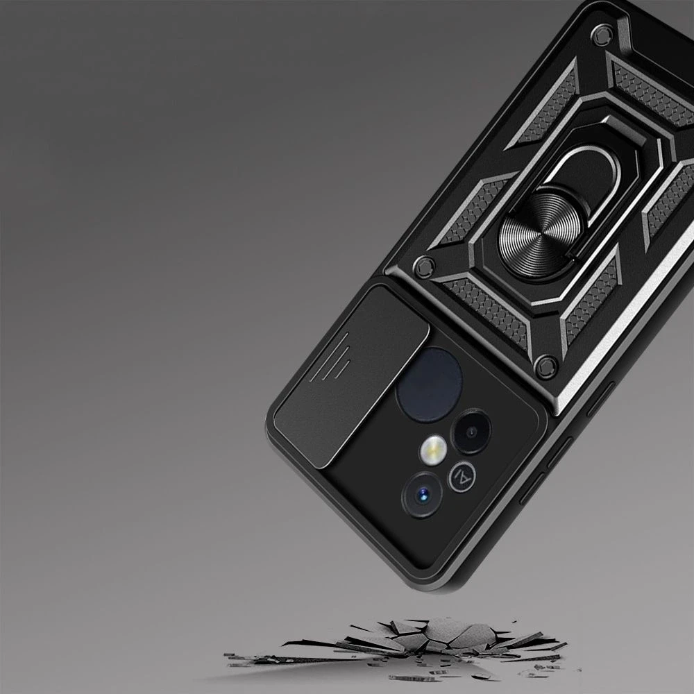 Tech-Protect CamShield Pro Xiaomi Redmi 12C – dėklas telefonui juodos spalvos