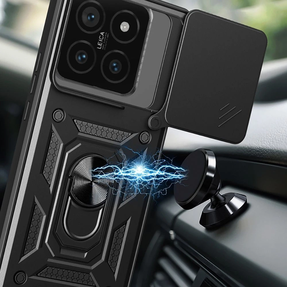 Xiaomi 14T Tech-Protect Camshield Pro dėklas telefonui juodos spalvos