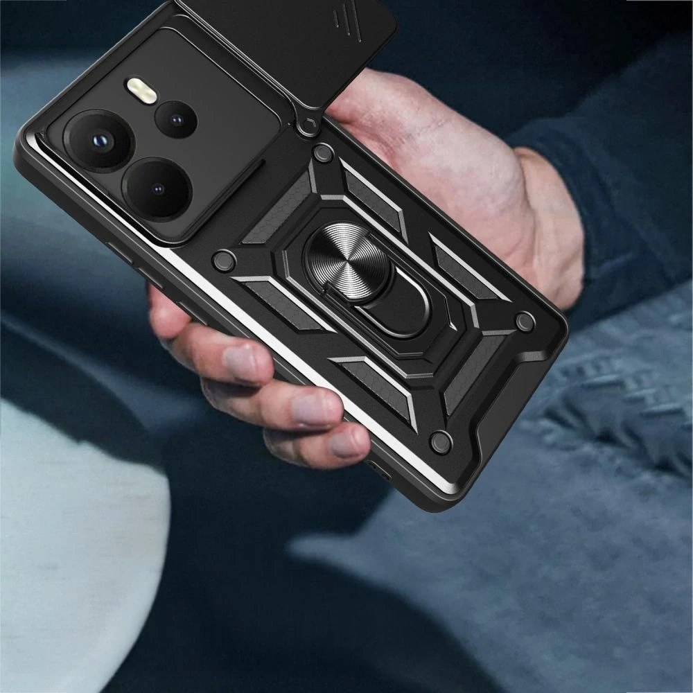 Tech-Protect CamShield Pro Dėklas skirtas Xiaomi Redmi Note 14 4G / LTE - Matte juodos spalvos