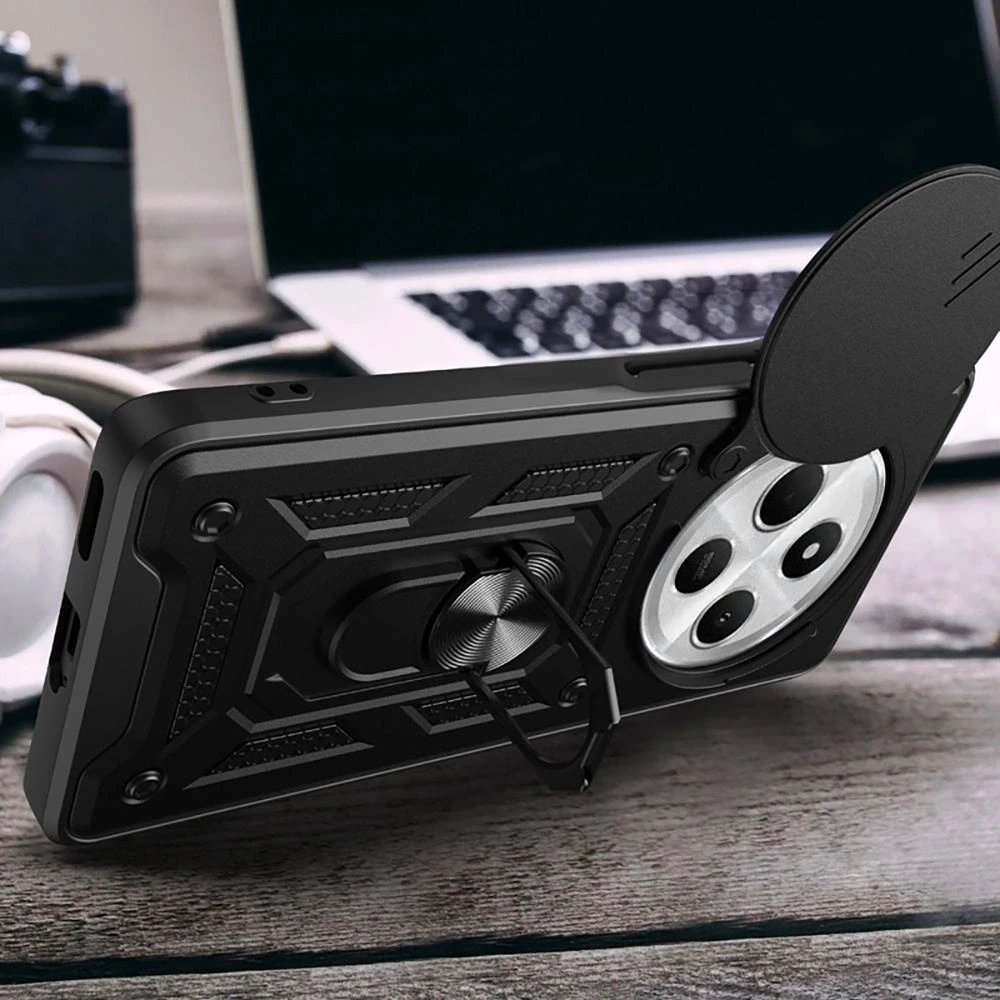 Xiaomi Redmi 14C Tech-Protect Camshield Pro dėklas telefonui juodos spalvos